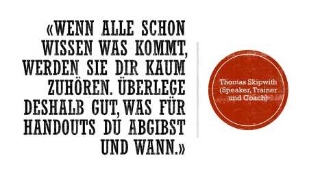 Eine Illustration eines übersichtlich gestalteten Handouts, das die wichtigsten Kernpunkte einer Präsentation strukturiert zusammenfasst und dem Publikum als wertvolle Gedankenstütze dient.