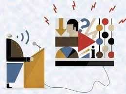 Eine Illustration, die eine unerwartete Störung oder Panne bei einer visuellen Präsentation zeigt, um die Herausforderungen bei der Datenaufnahme durch visuelle Reize und die Bedeutung technischer Zuv